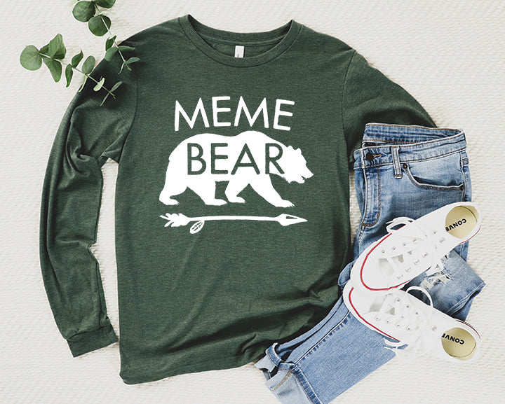 Meme Bear Shirt Long Sleeve | Long Sleeve Meme Shirt