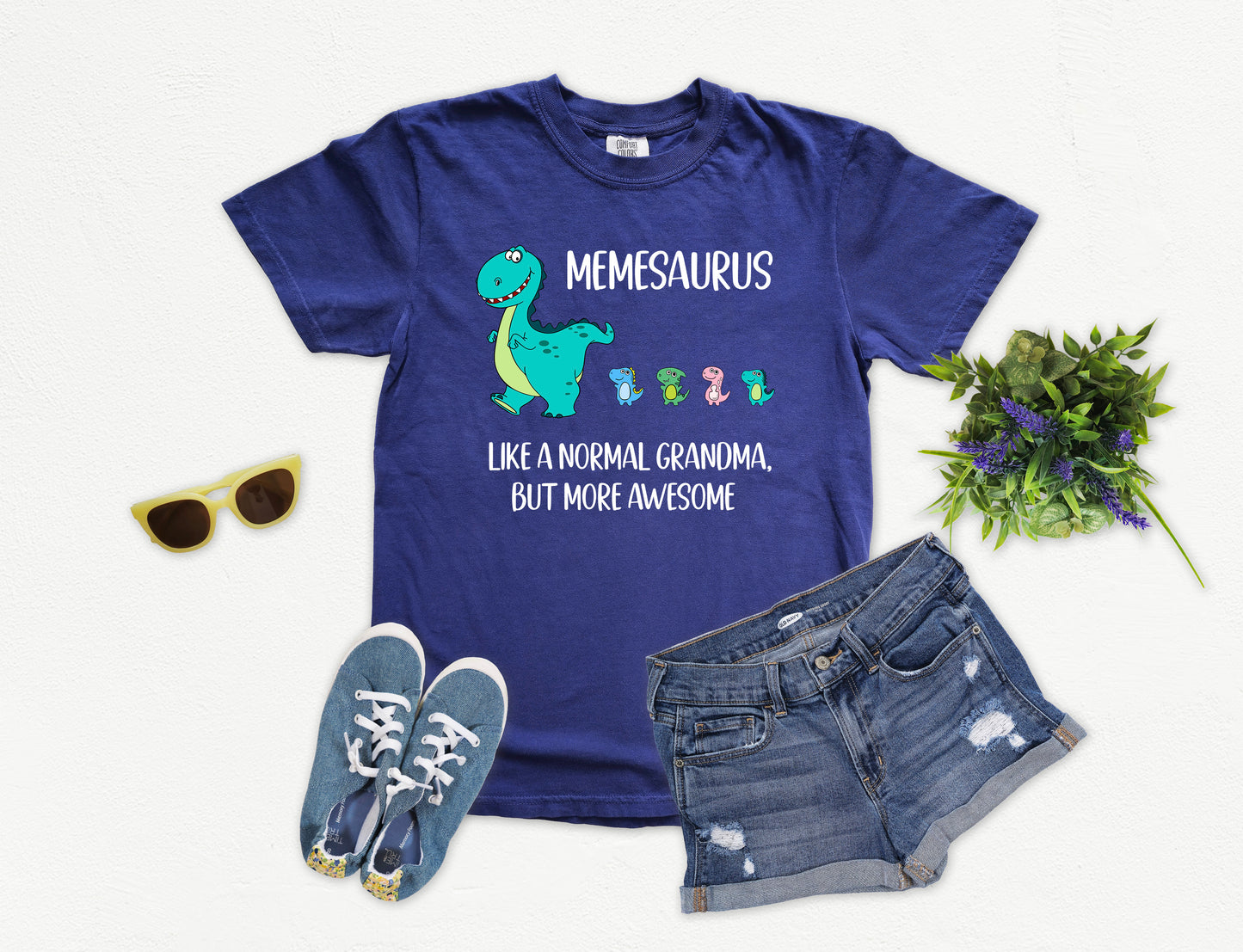Custom Memesaurus With Little Dino Followers Shirt | Comfort Colors Vintage Style Meme Shirt