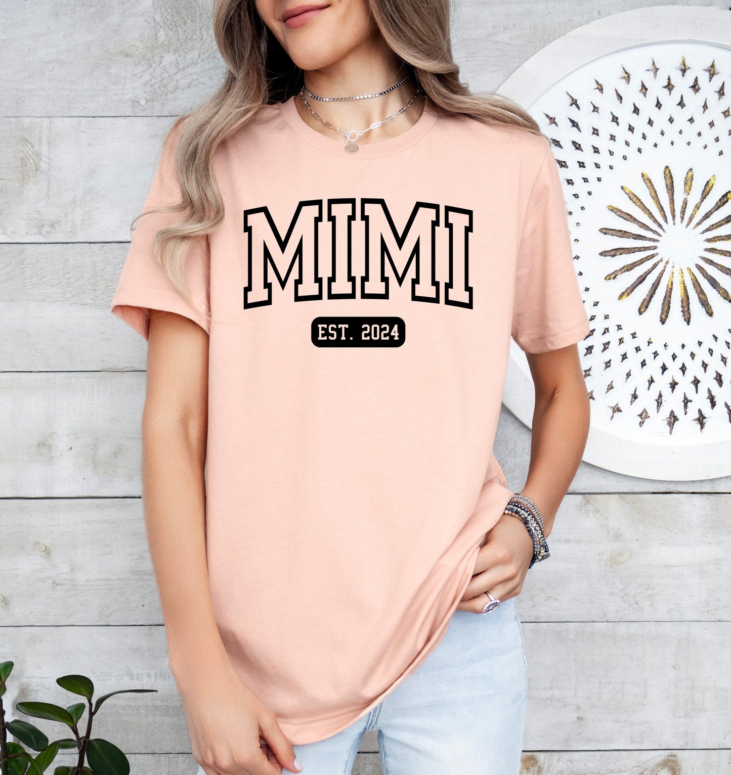 Custom University Style Mimi Shirt | Light Garment