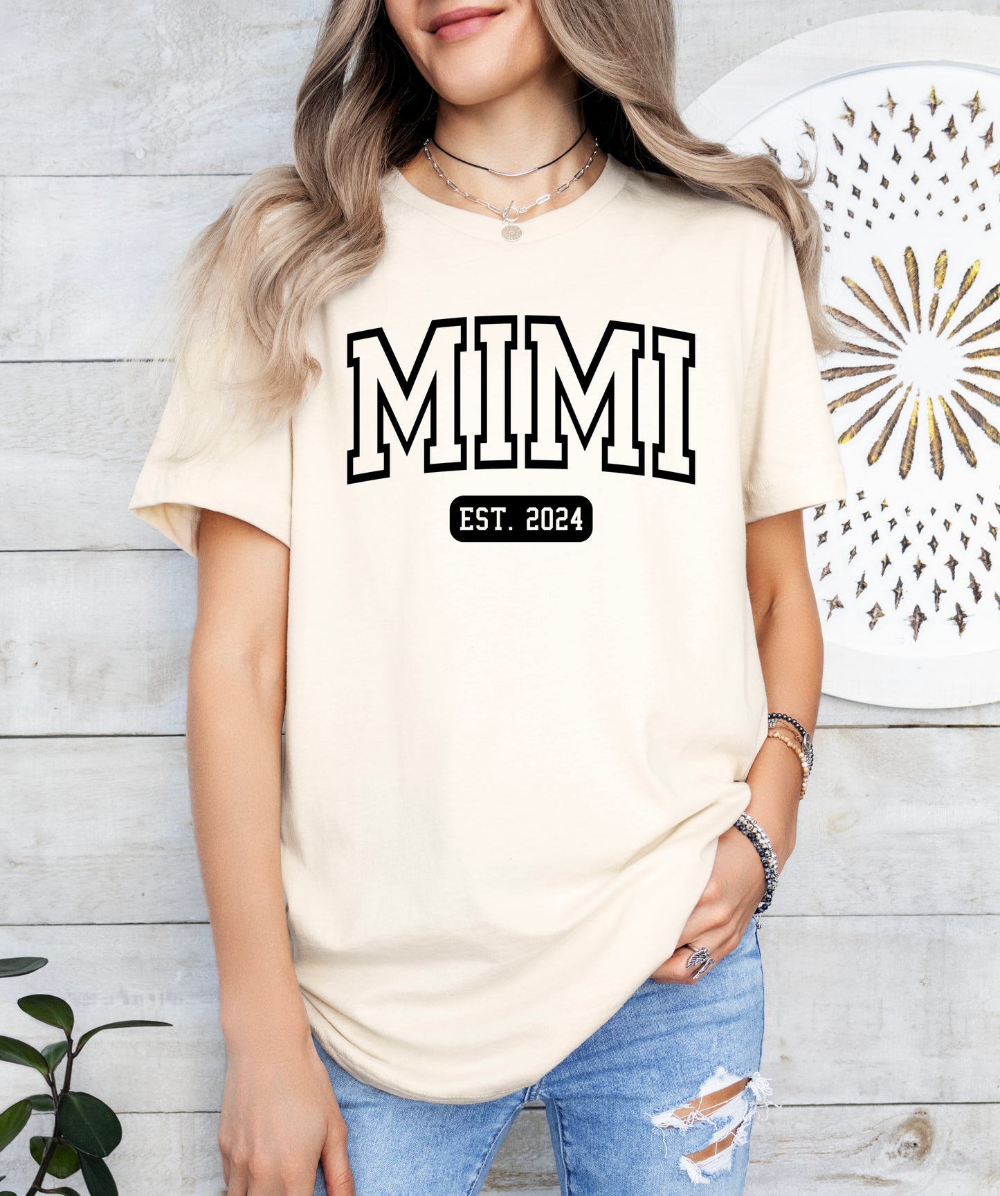Custom University Style Mimi Shirt | Light Garment