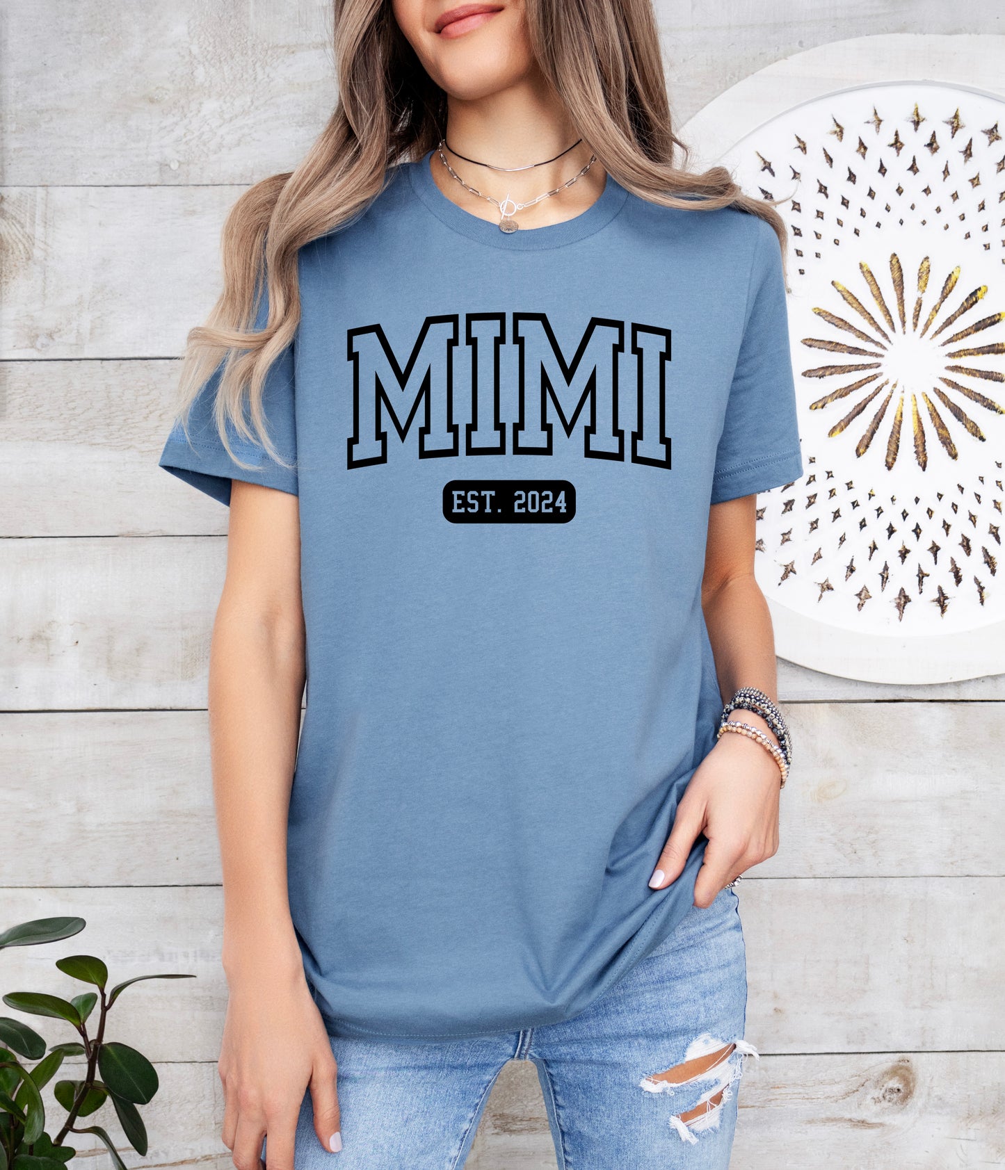 Custom University Style Mimi Shirt | Light Garment