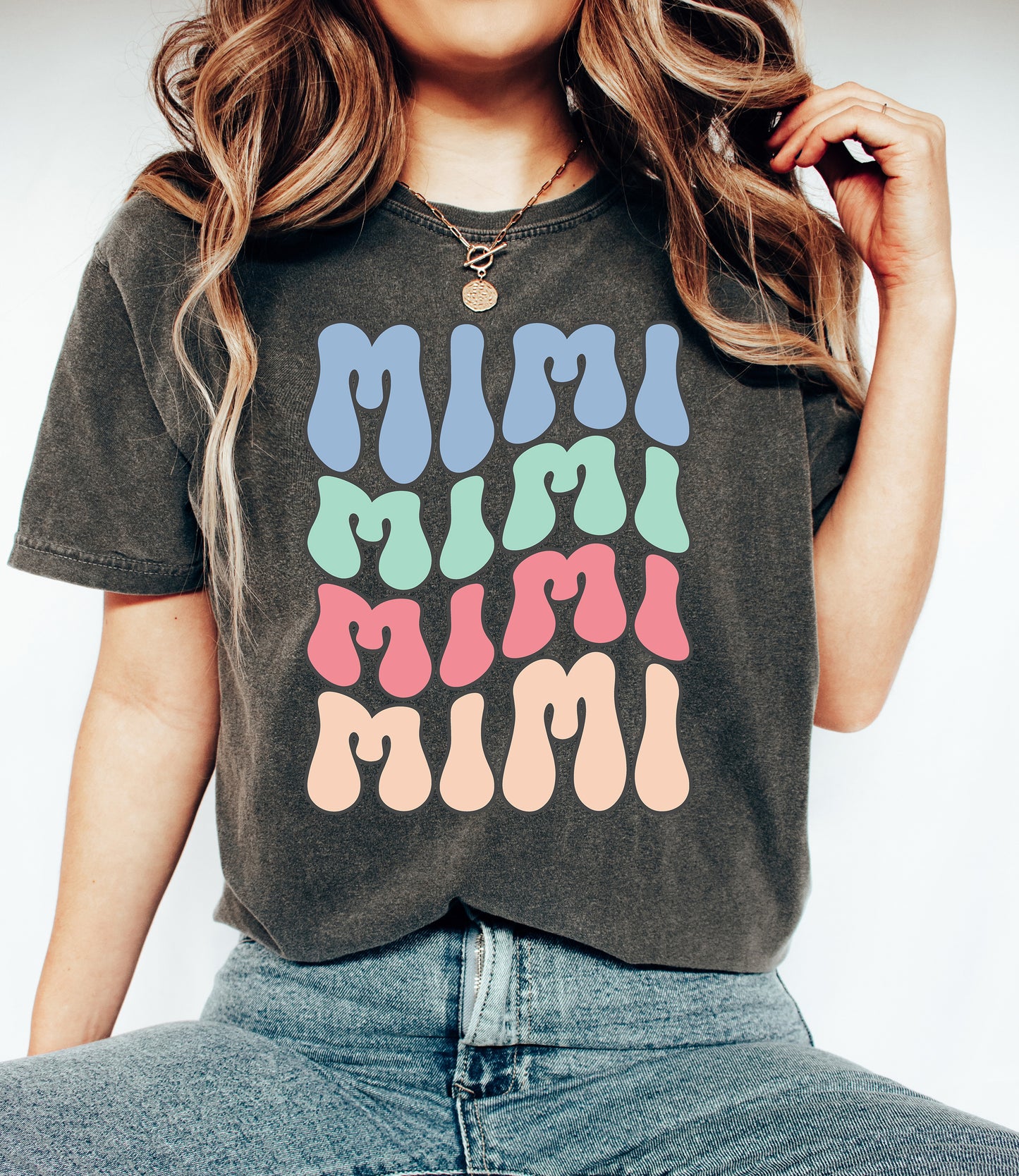 Retro Wave Color Mimi Shirt | Comfort Colors Vintage Style Mimi Shirt