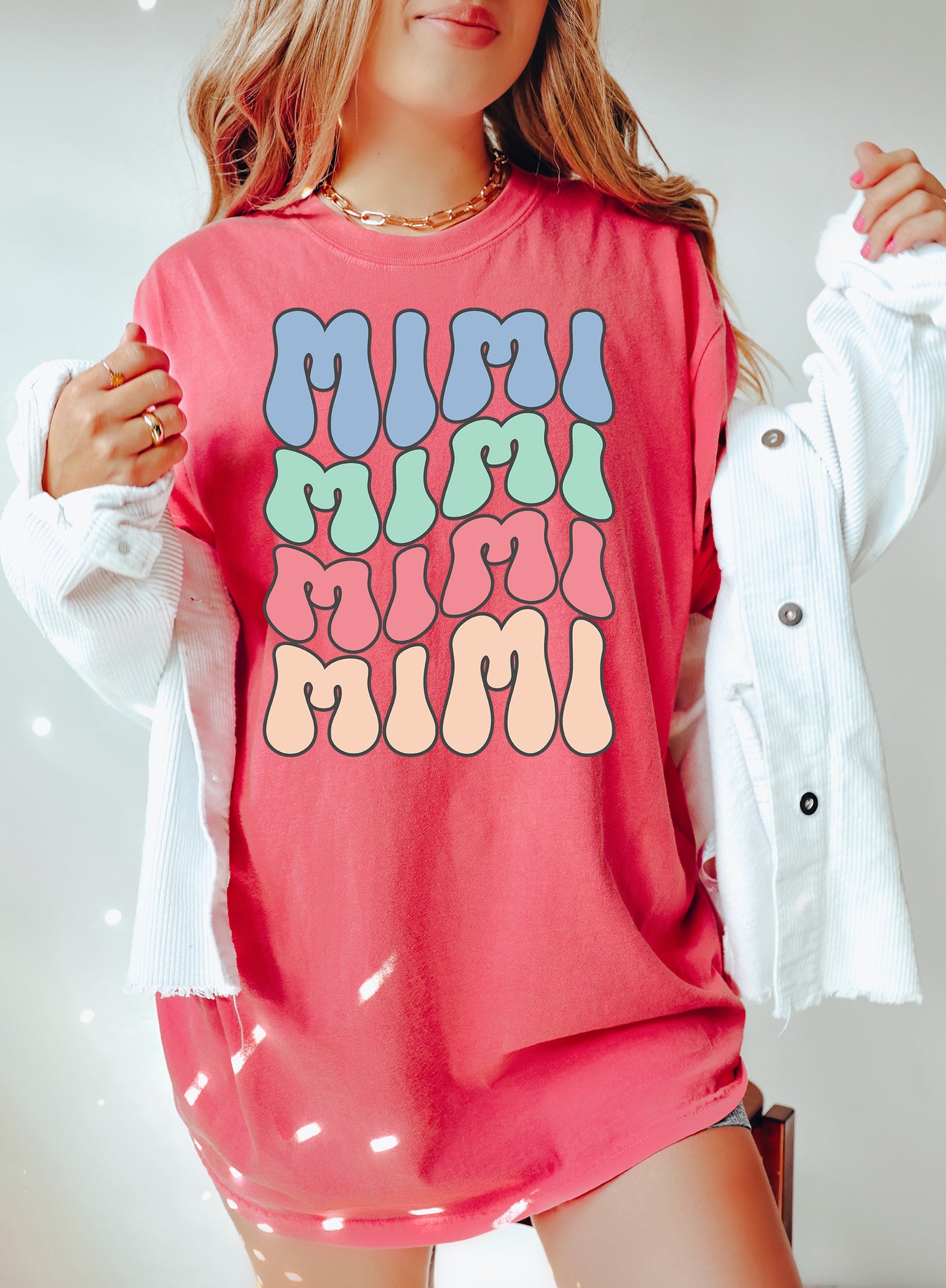 Retro Wave Color Mimi Shirt | Comfort Colors Vintage Style Mimi Shirt