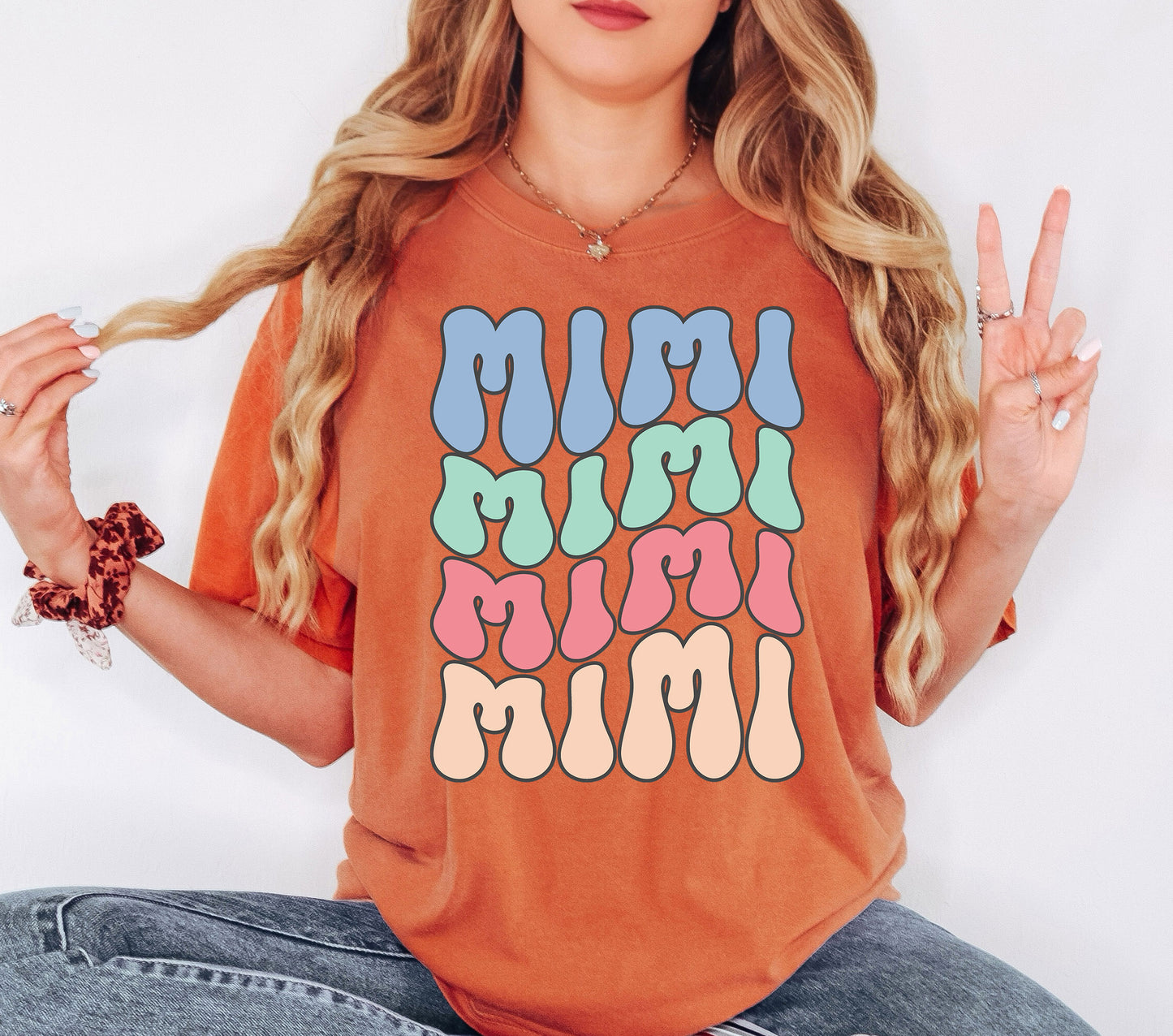Retro Wave Color Mimi Shirt | Comfort Colors Vintage Style Mimi Shirt