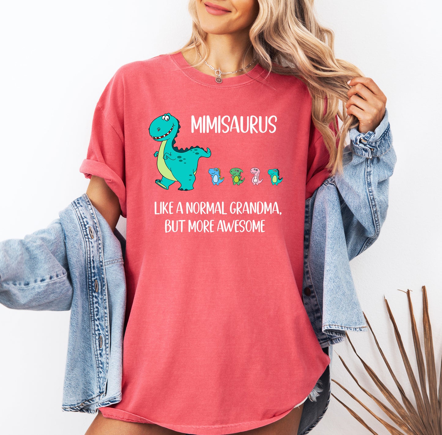 Custom Mimisaurus With Little Dino Followers Shirt | Comfort Colors Vintage Style Mimi Shirt