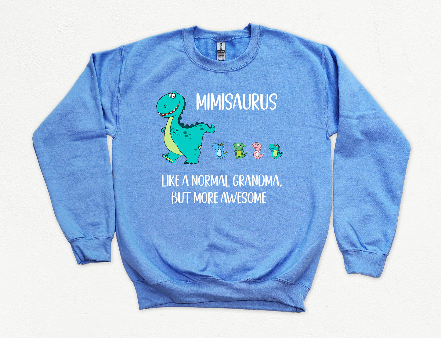 Custom Mimisaurus With Little Dino Followers Sweatshirt | Mimi Sweatshirt