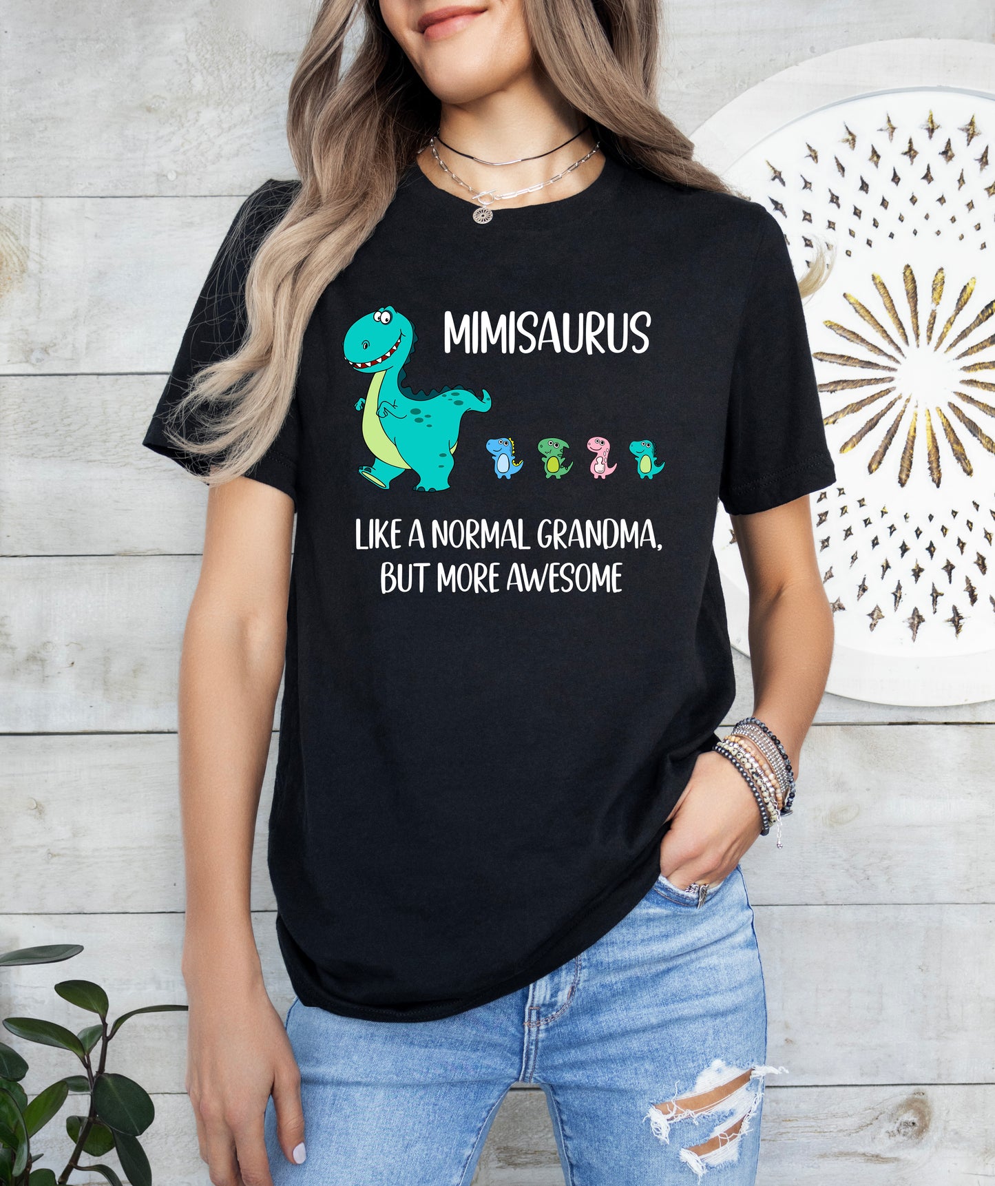Custom Mimisaurus With Little Dino Followers Shirt | Mimi Shirt
