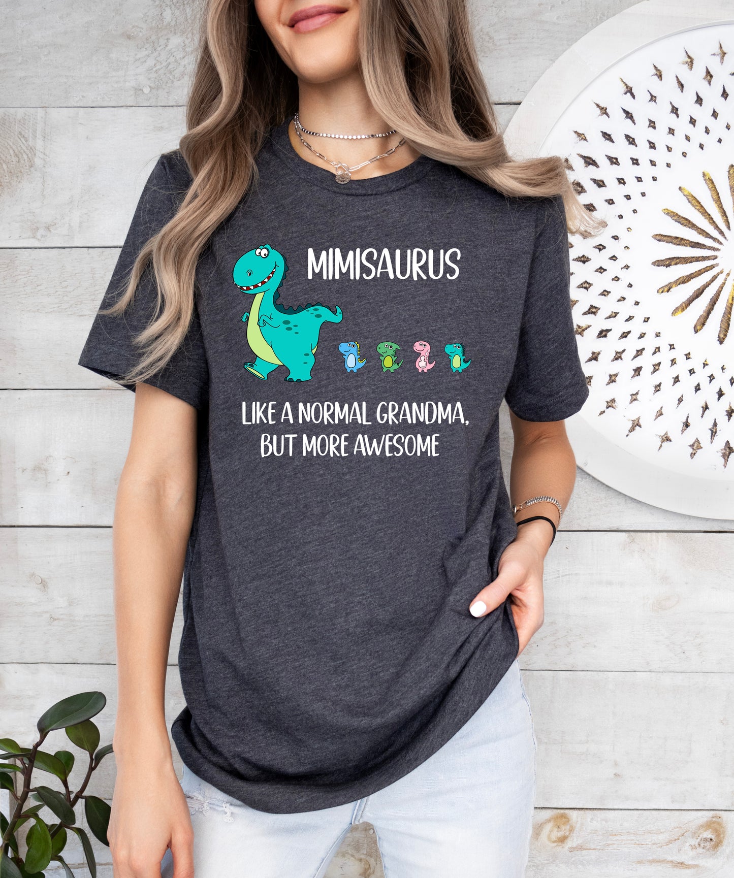 Custom Mimisaurus With Little Dino Followers Shirt | Mimi Shirt