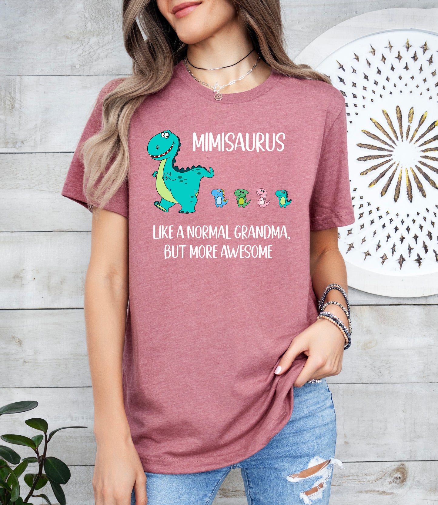 Custom Mimisaurus With Little Dino Followers Shirt | Mimi Shirt