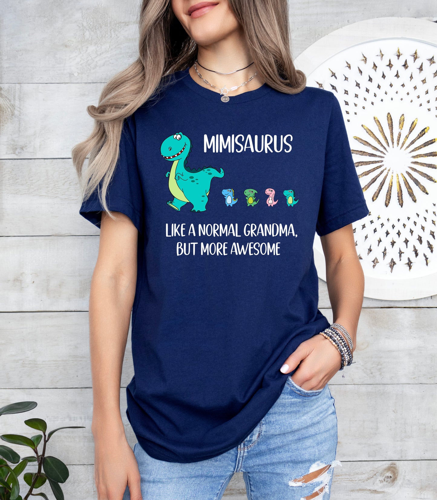 Custom Mimisaurus With Little Dino Followers Shirt | Mimi Shirt