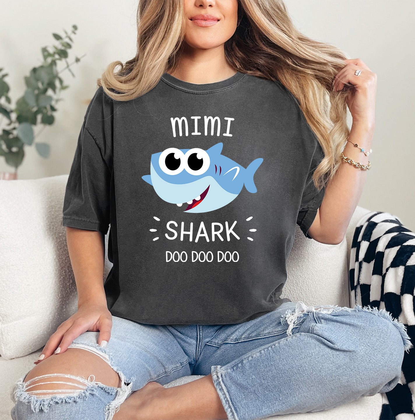 Mimi Shark Shirt | Comfort Colors Vintage Style Mimi Shirt