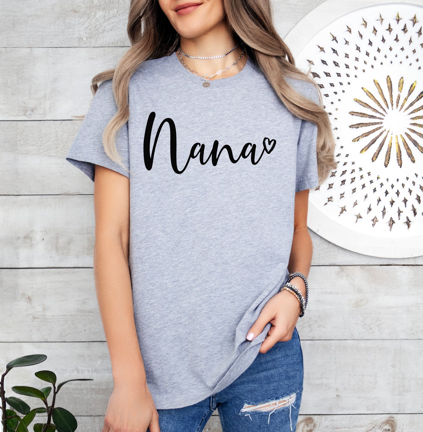 Nana Heart Shirt | Nana Shirt | Light Garment