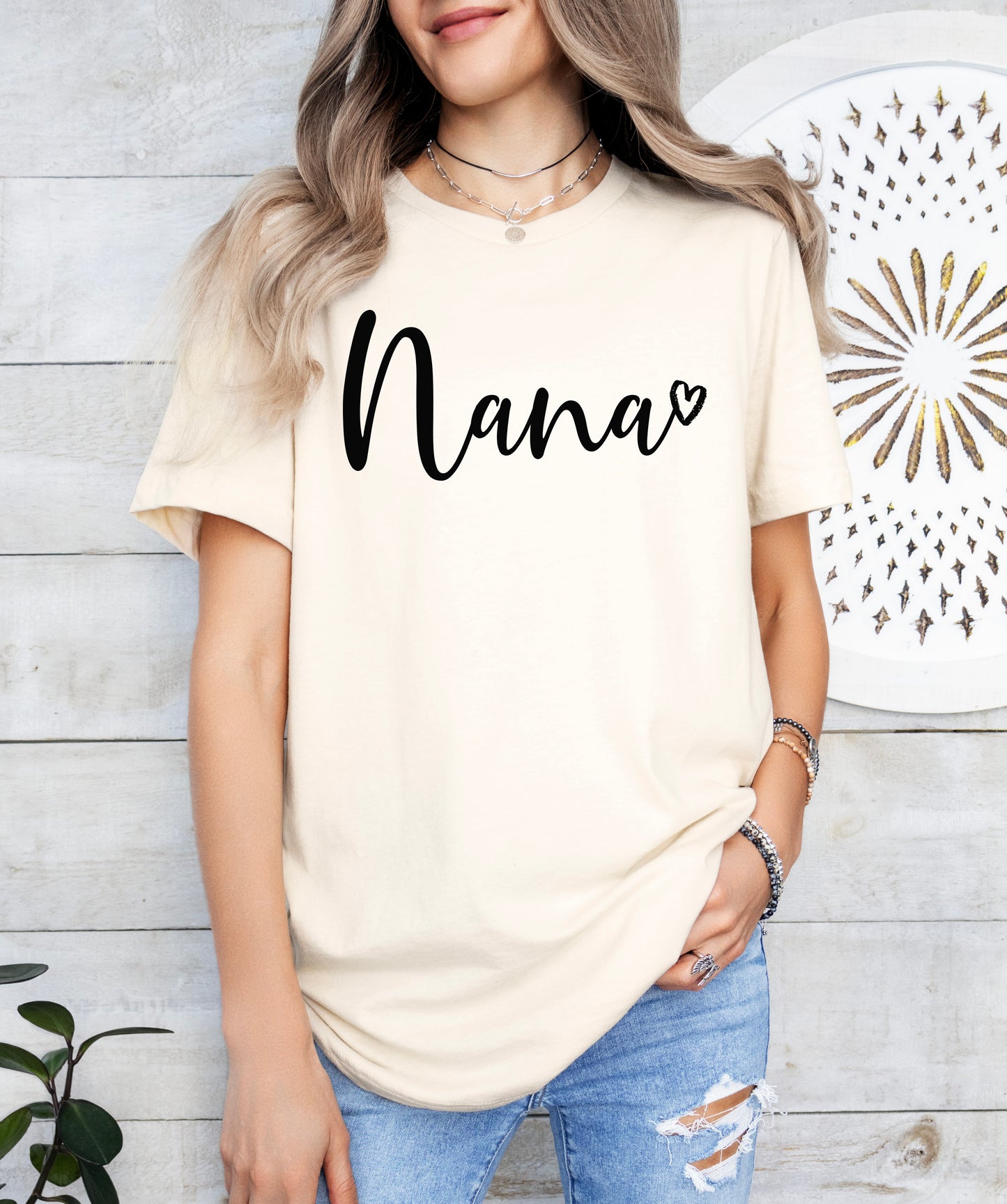 Nana Heart Shirt | Nana Shirt | Light Garment