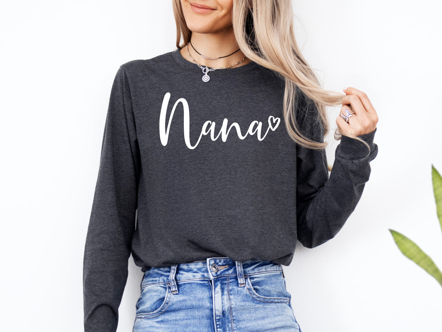 Nana Heart Shirt Long Sleeve | Long Sleeve Nana Shirt