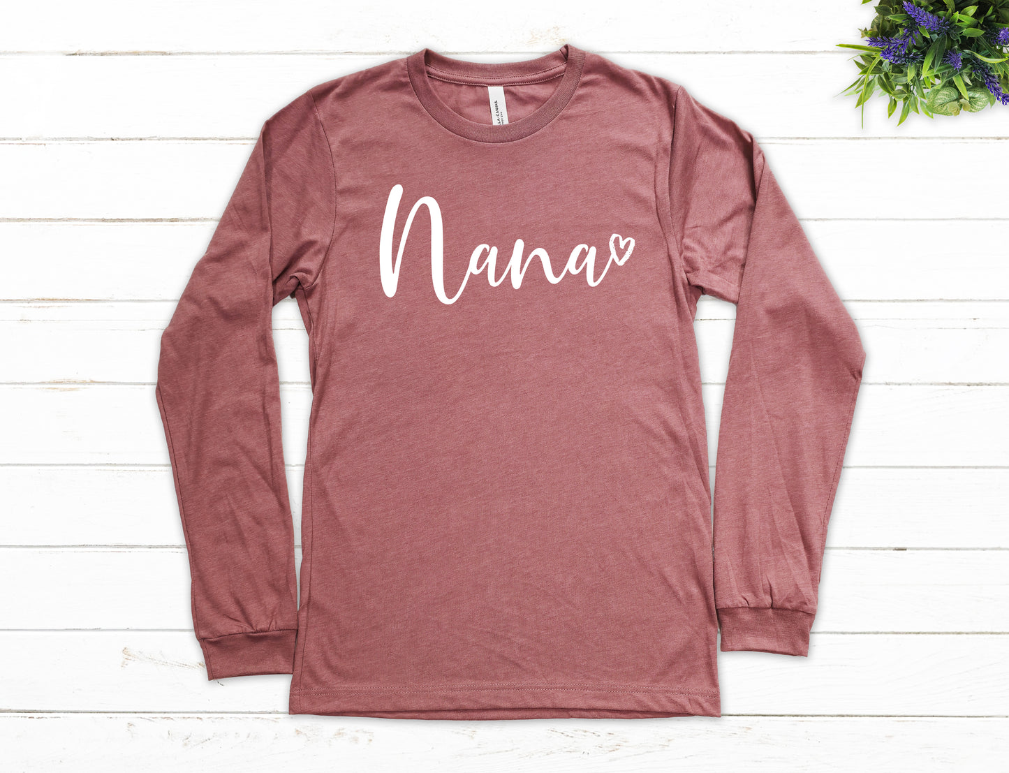 Nana Heart Shirt Long Sleeve | Long Sleeve Nana Shirt