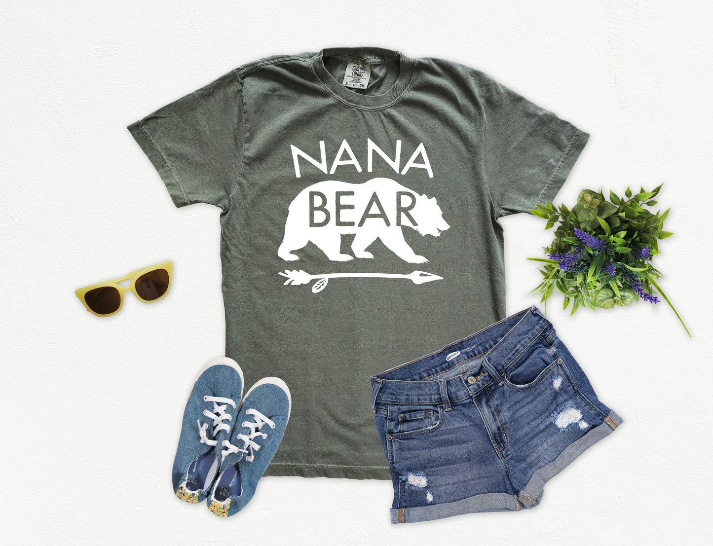Nana Bear Shirt | Comfort Colors Vintage Style Nana Shirt