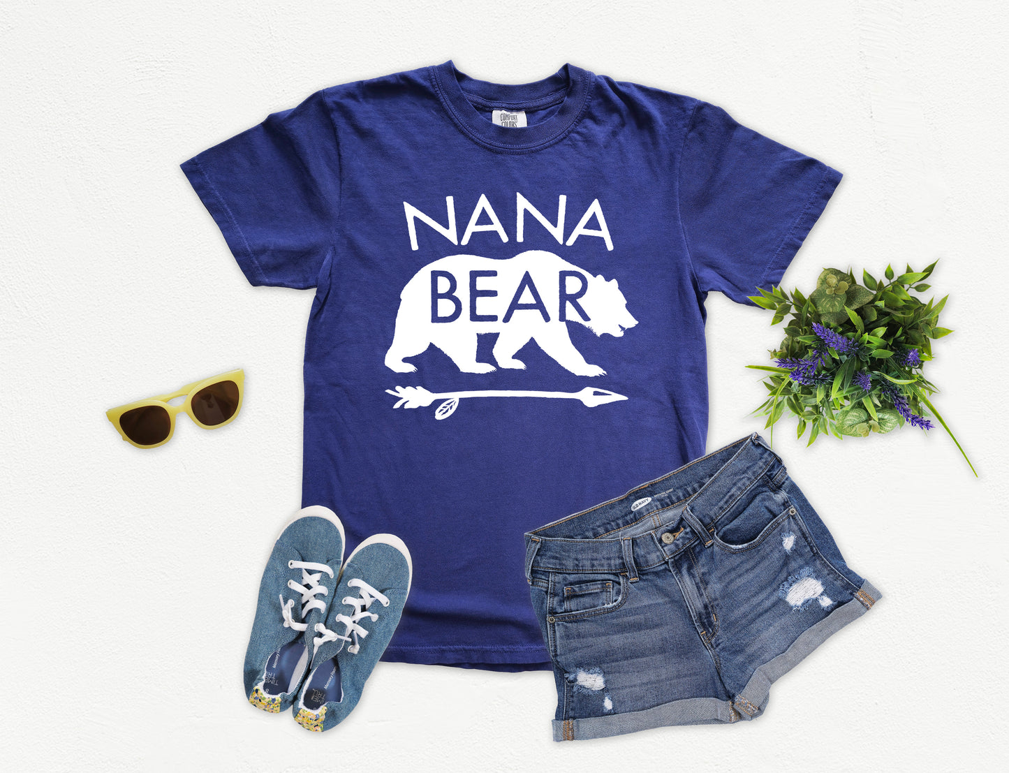 Nana Bear Shirt | Comfort Colors Vintage Style Nana Shirt