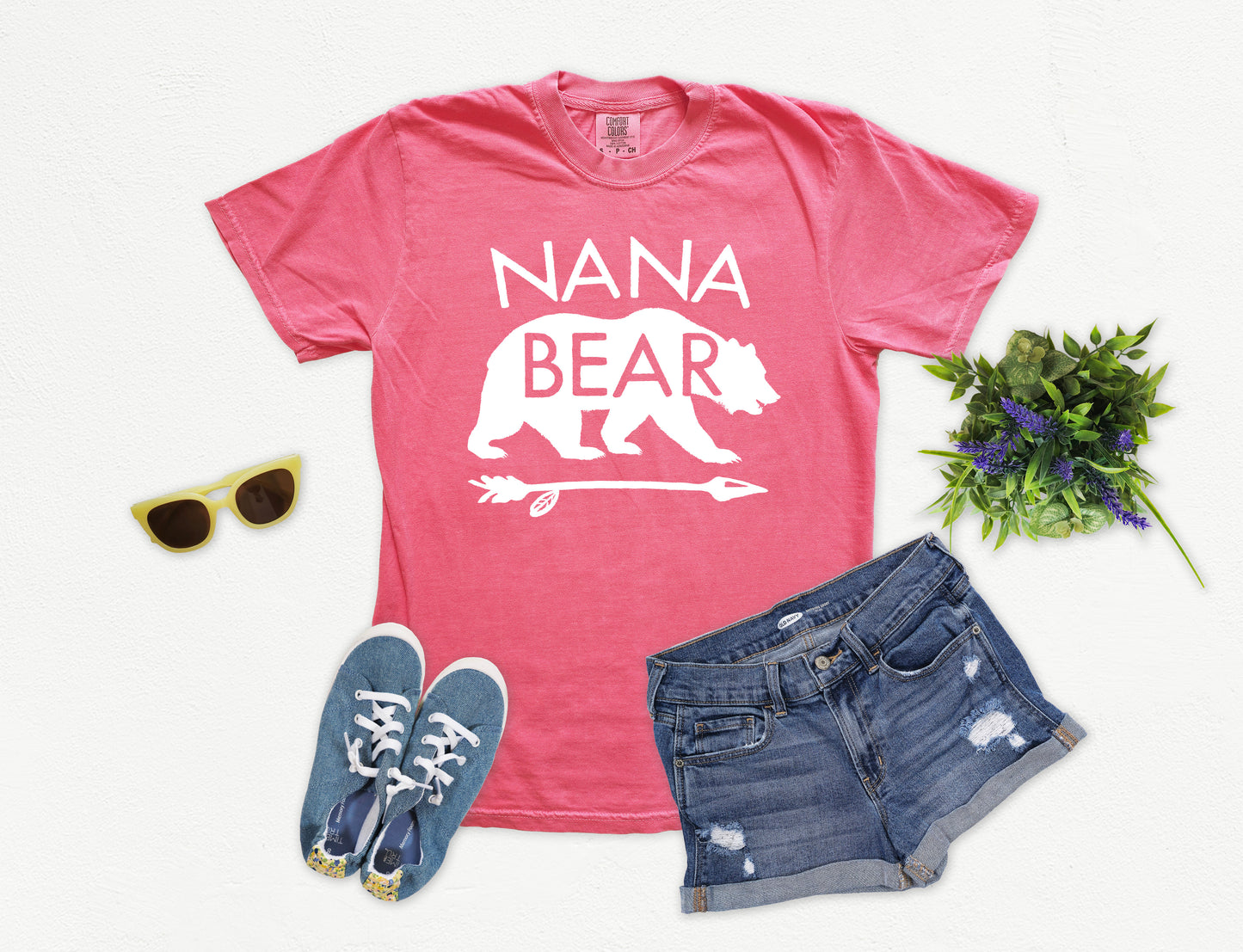 Nana Bear Shirt | Comfort Colors Vintage Style Nana Shirt