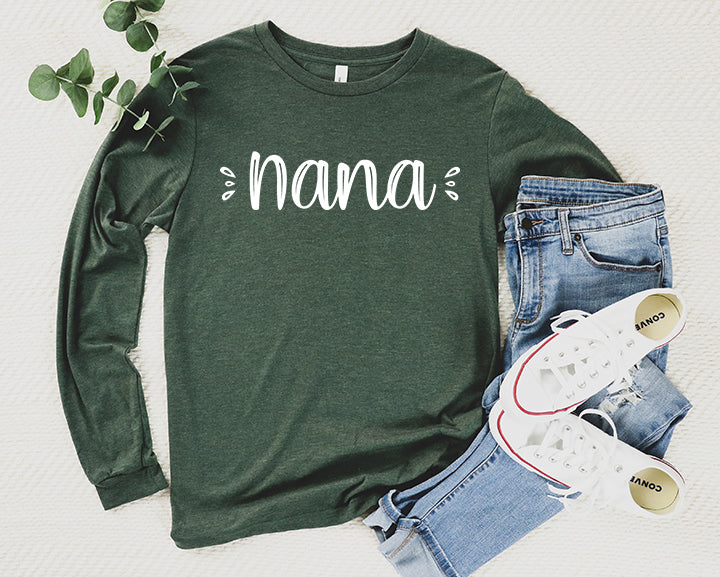 Cute Nana Shirt Long Sleeve | Long Sleeve Nana Shirt
