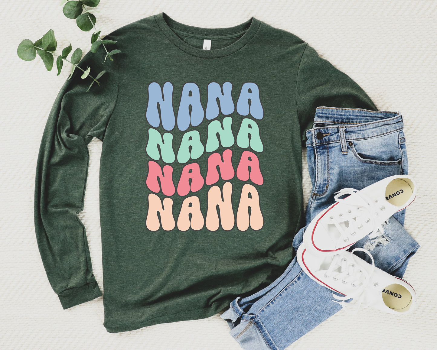 Retro Wave Nana Shirt Long Sleeve | Long Sleeve Nana Shirt