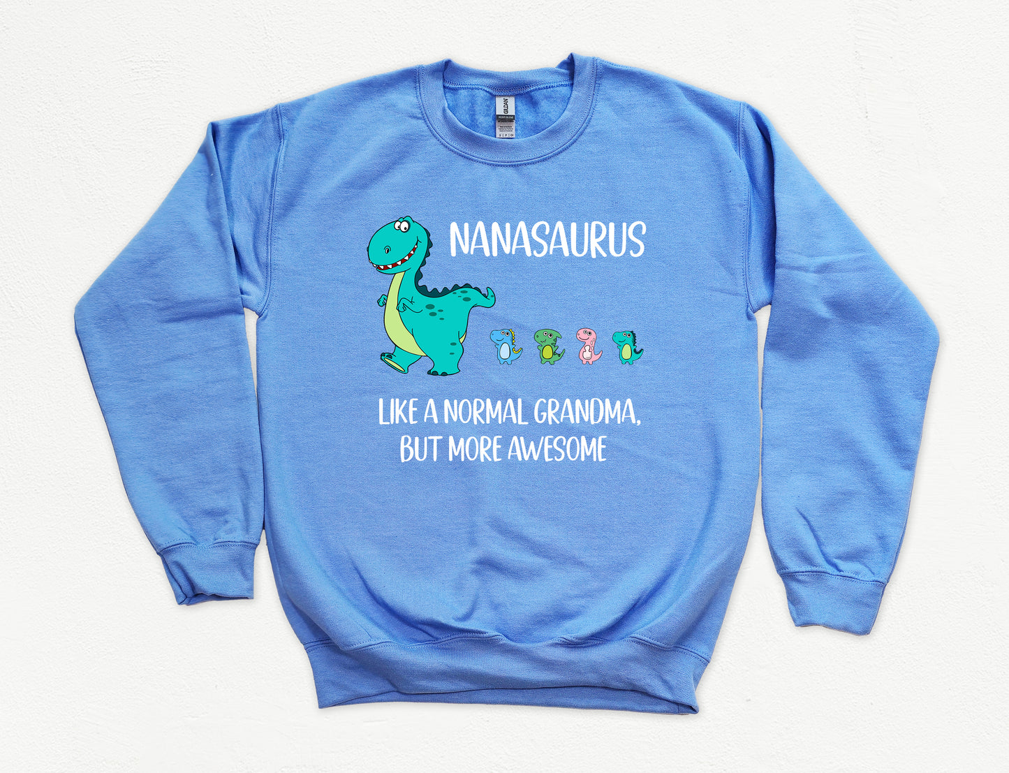 Custom Nanasaurus With Little Dino Followers Sweatshirt | Nana Sweatshirt