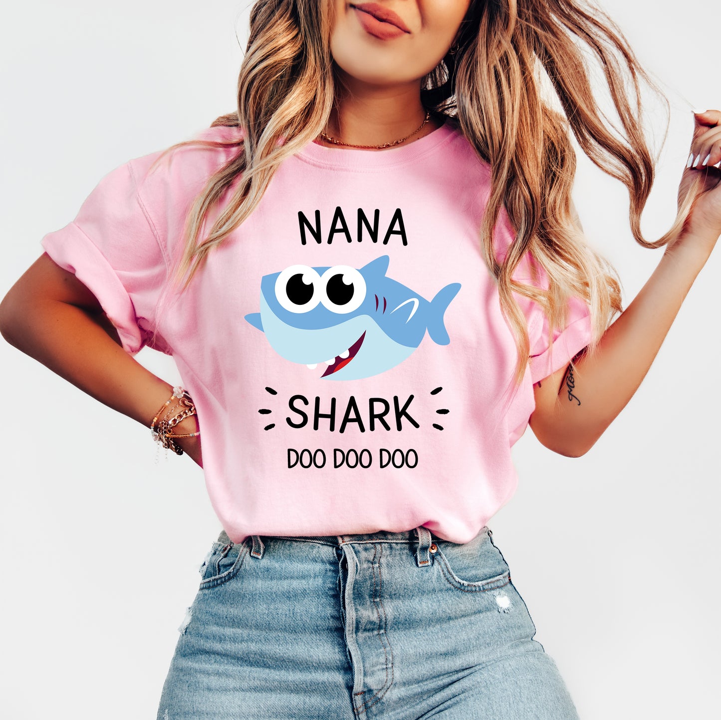 Nana Shark Shirt | Comfort Colors Vintage Style Nana Shirt