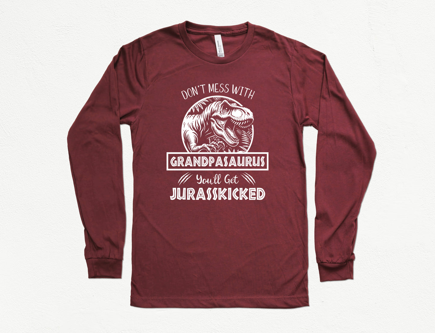 Jurassic Grandpasaurus Shirt Long Sleeve | Long Sleeve Grandpa Shirt