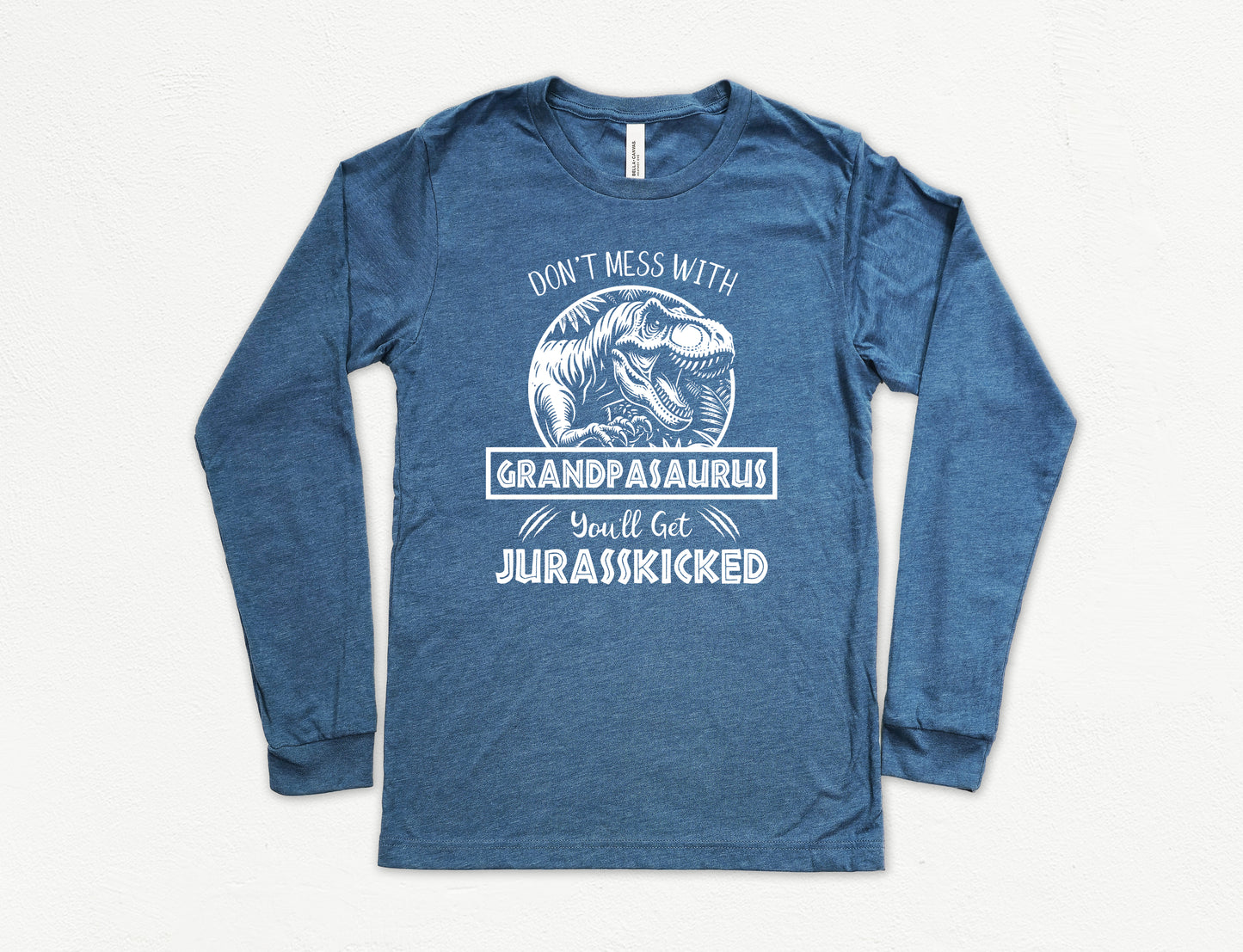 Jurassic Grandpasaurus Shirt Long Sleeve | Long Sleeve Grandpa Shirt