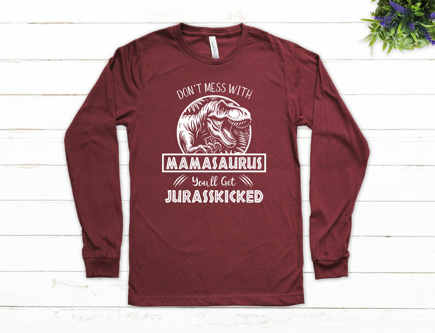 Jurassic Mamasaurus Shirt Long Sleeve | Long Sleeve Mom Shirt