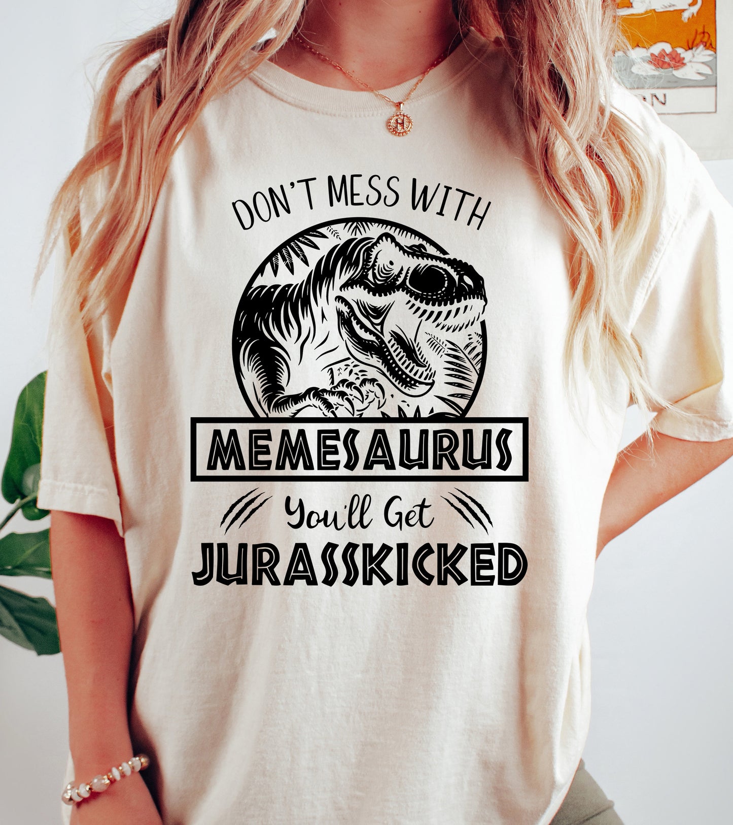 Jurassic Memesaurus Shirt | Comfort Colors Vintage Style Funny Meme Shirt