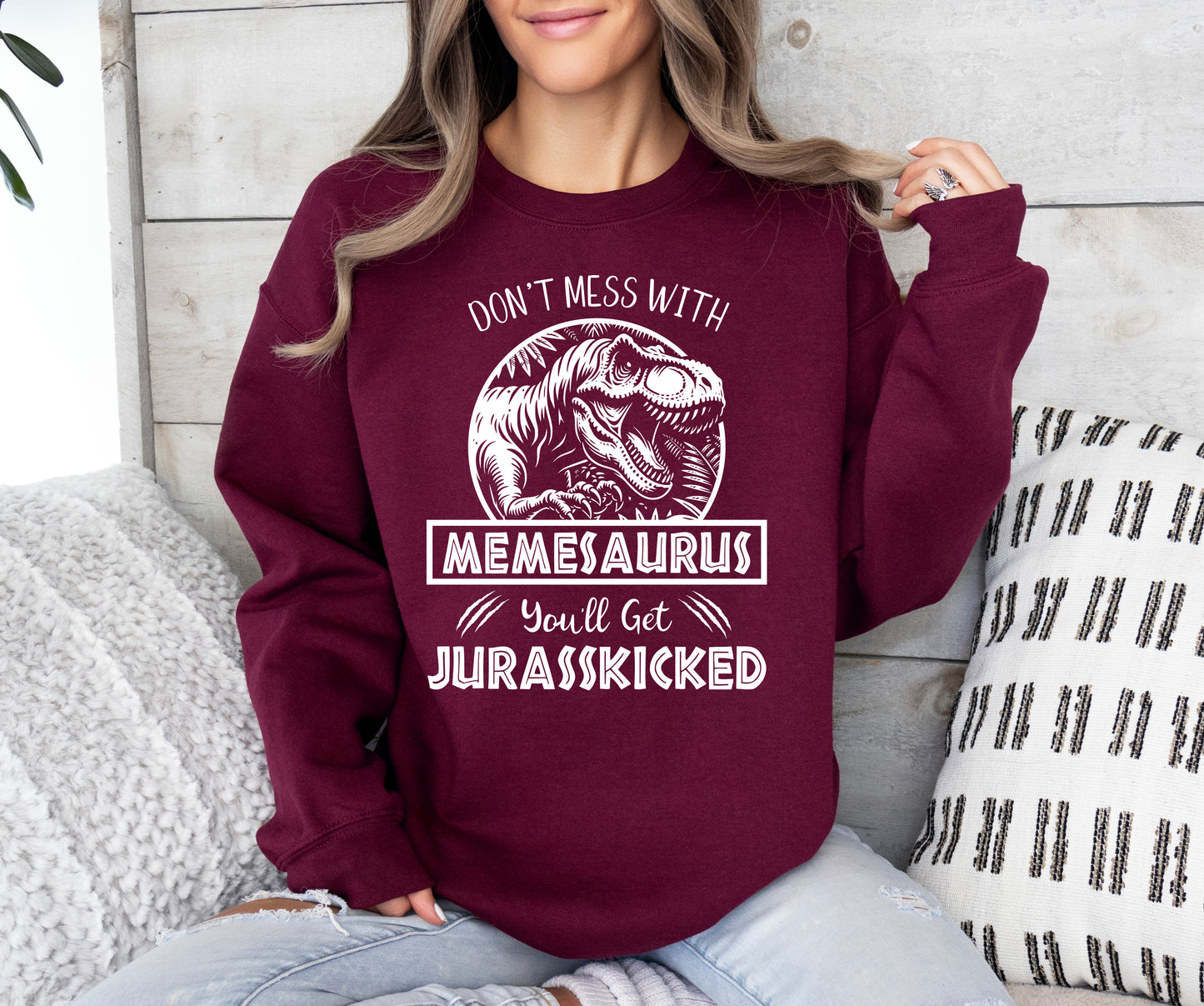 Jurassic Memesaurus Sweatshirt | Funny Gigi Sweatshirt