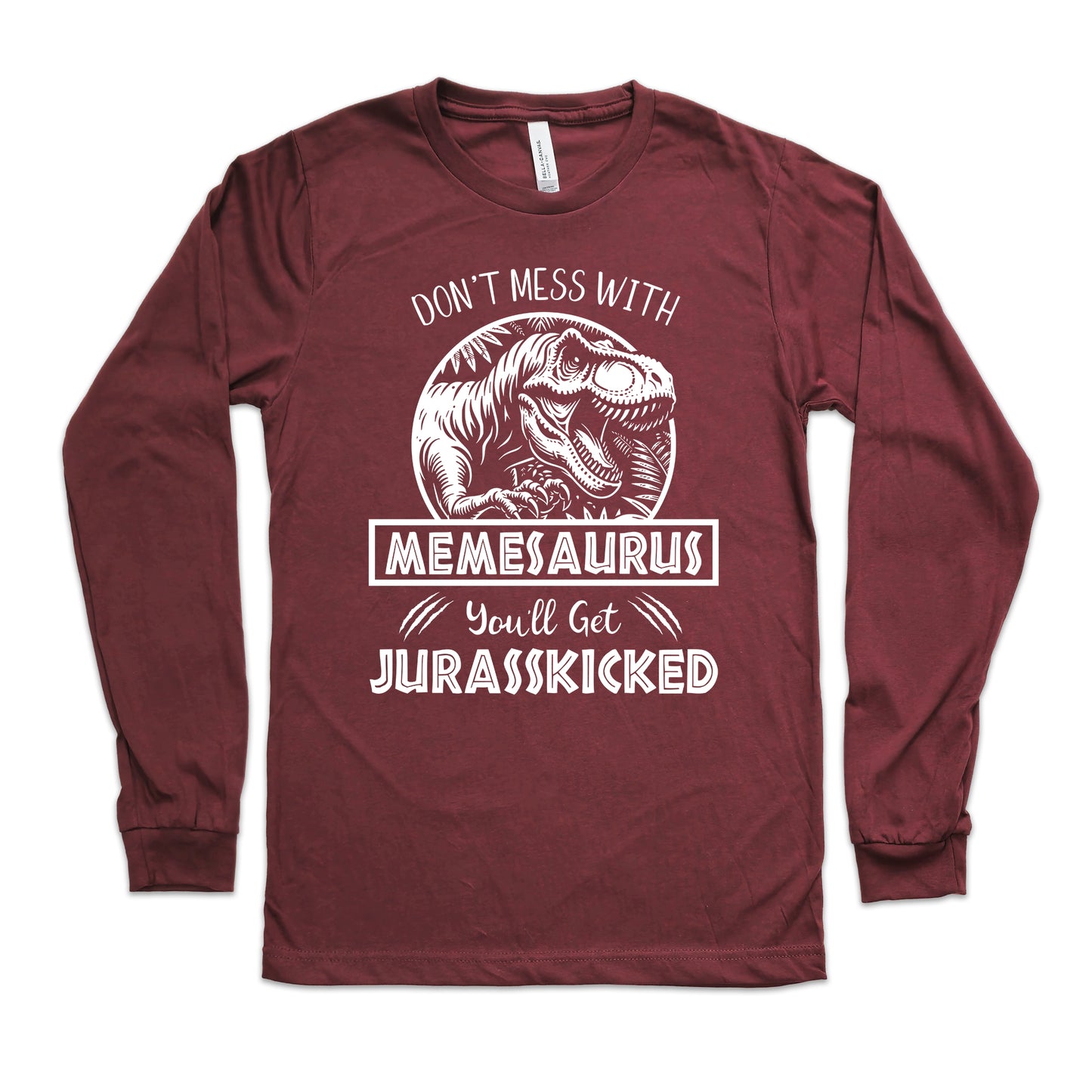 Jurassic Memesaurus Shirt Long Sleeve | Long Sleeve Meme Shirt