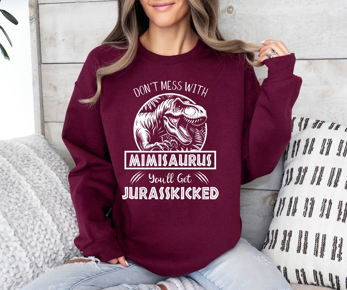Jurassic Mimisaurus Sweatshirt | Funny Mimi Sweatshirt