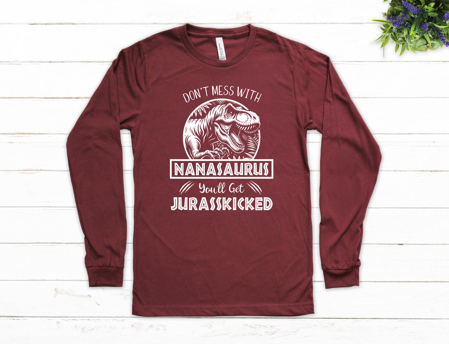 Jurassic Nanasaurus Shirt Long Sleeve | Long Sleeve Nana Shirt