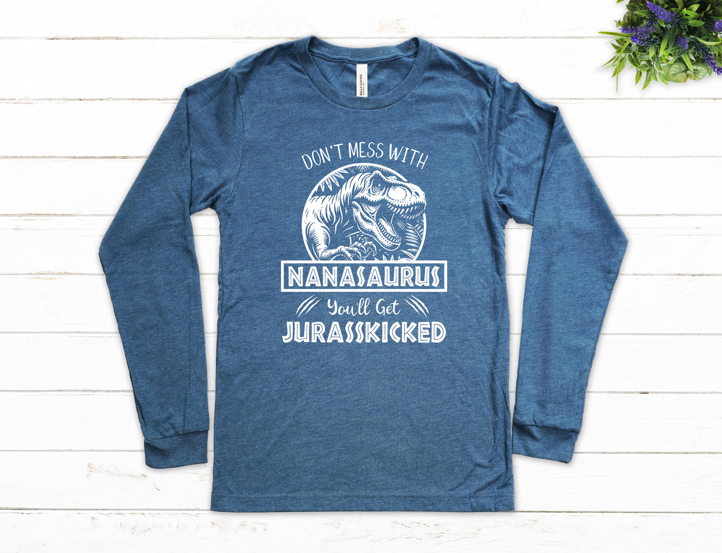 Jurassic Nanasaurus Shirt Long Sleeve | Long Sleeve Nana Shirt