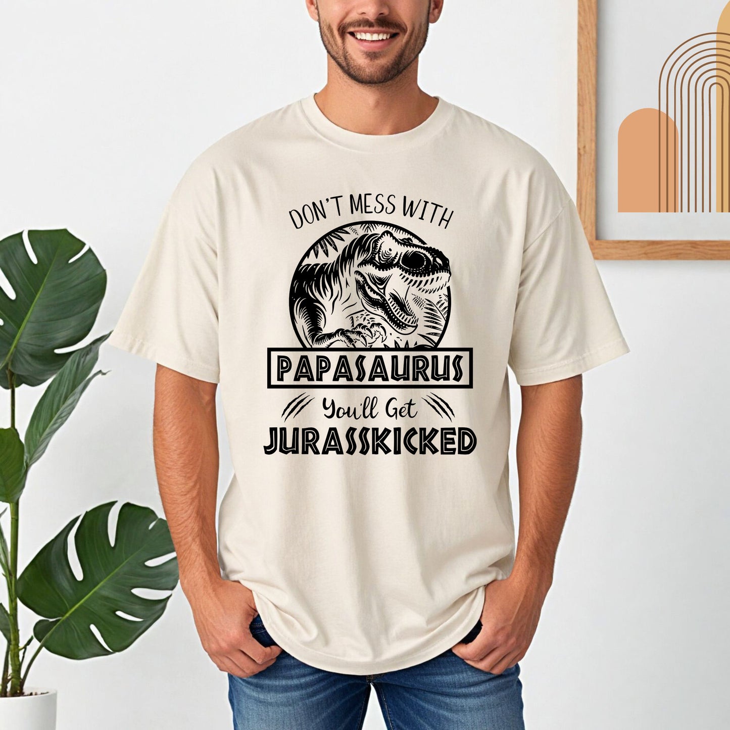 Jurassic Papasaurus Shirt | Comfort Colors Vintage Style Grandpa Shirt