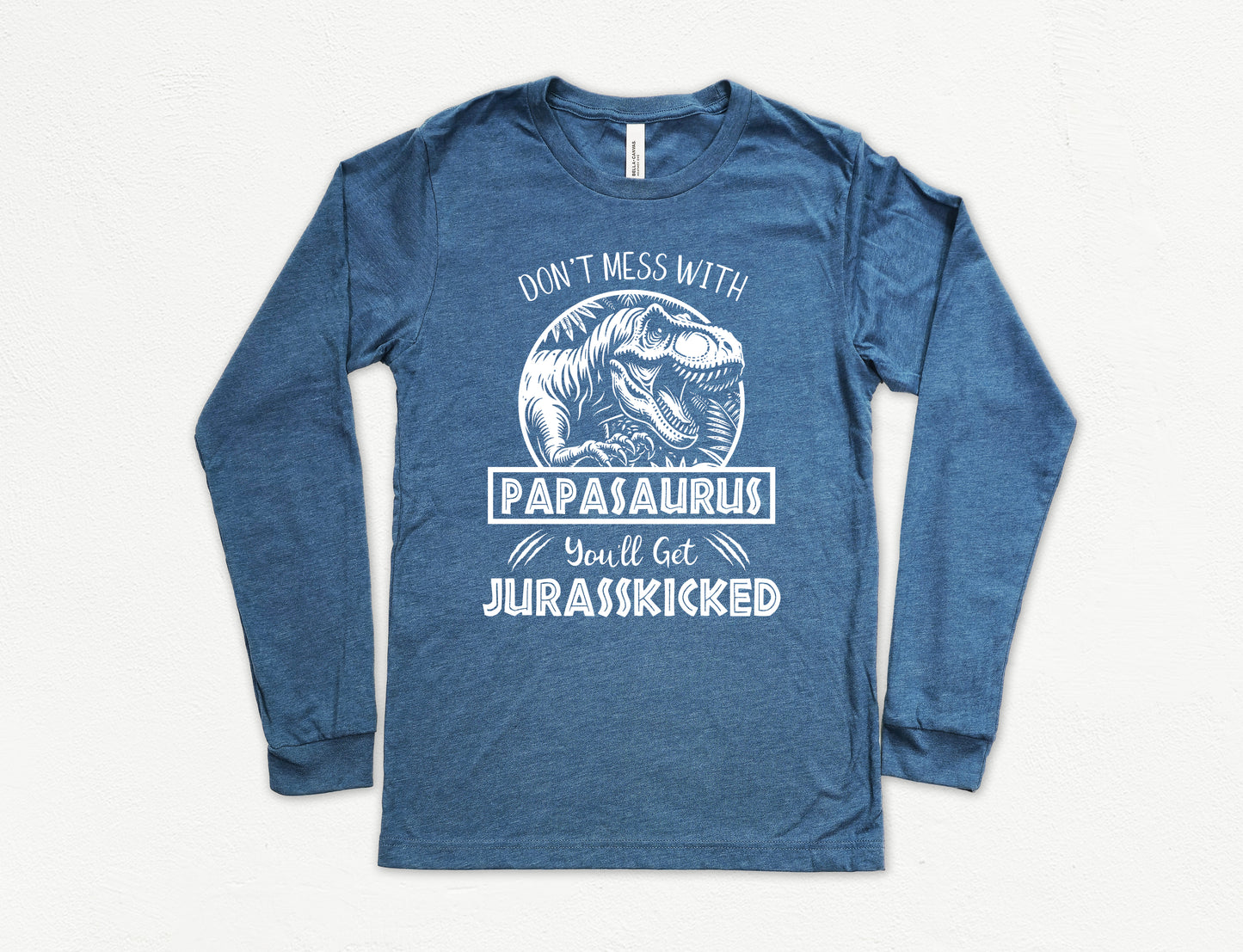 Jurassic Papasaurus Shirt Long Sleeve | Long Sleeve Grandpa Shirt