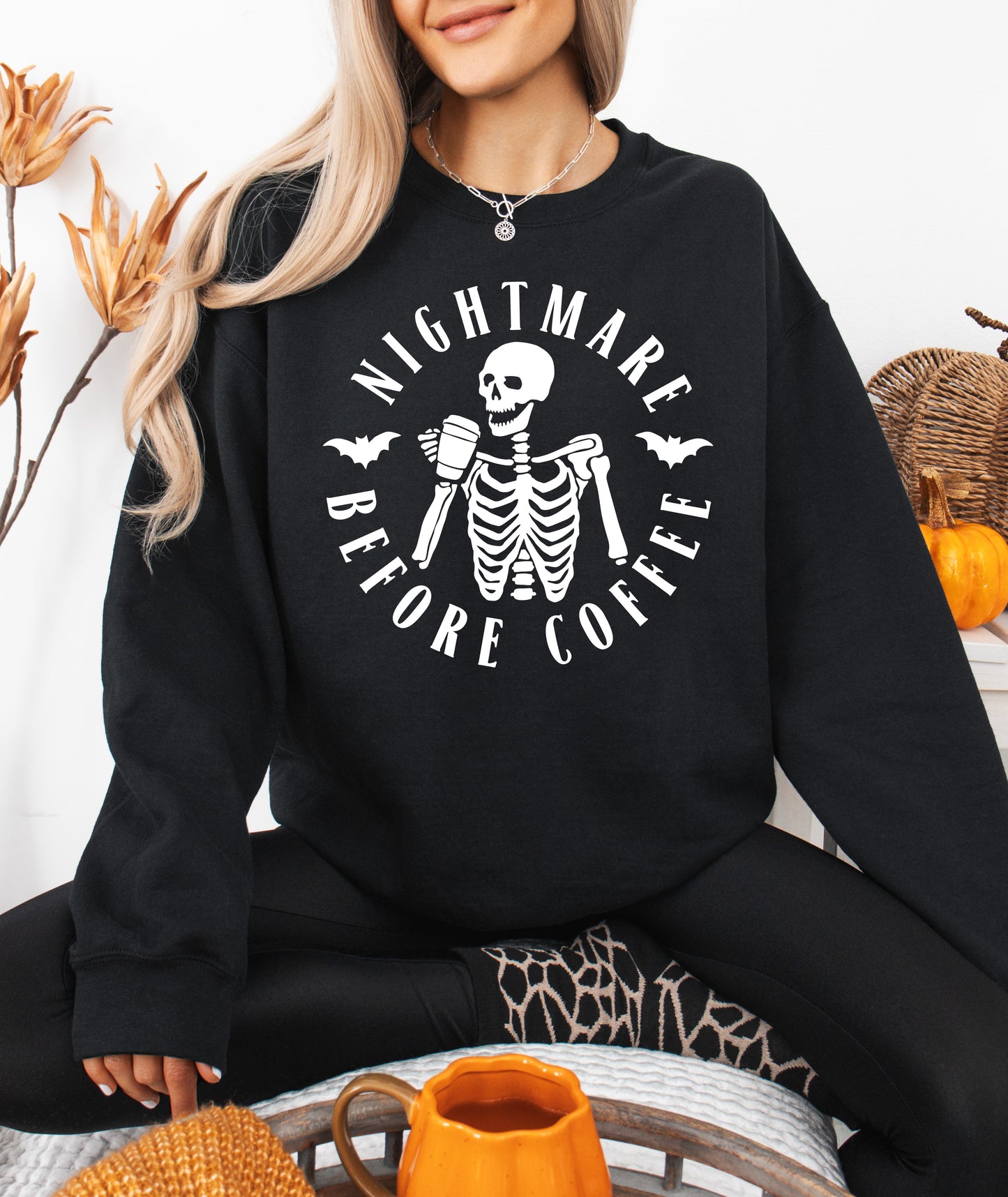 Nightmare Before Coffee Halloween Sweatshirt