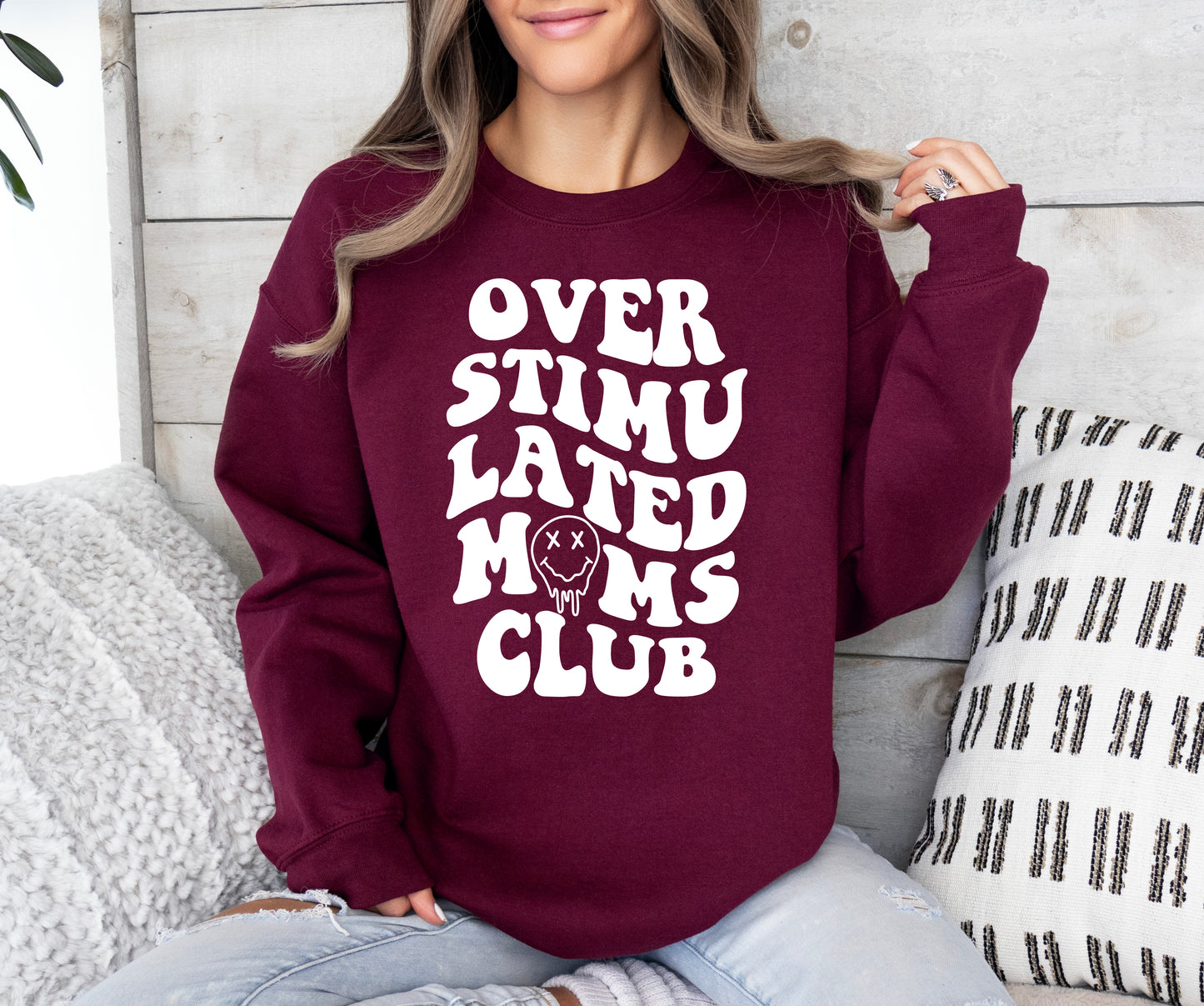 Overstimulated Mom's Club Sweatshirt | Mom Sweatshirt