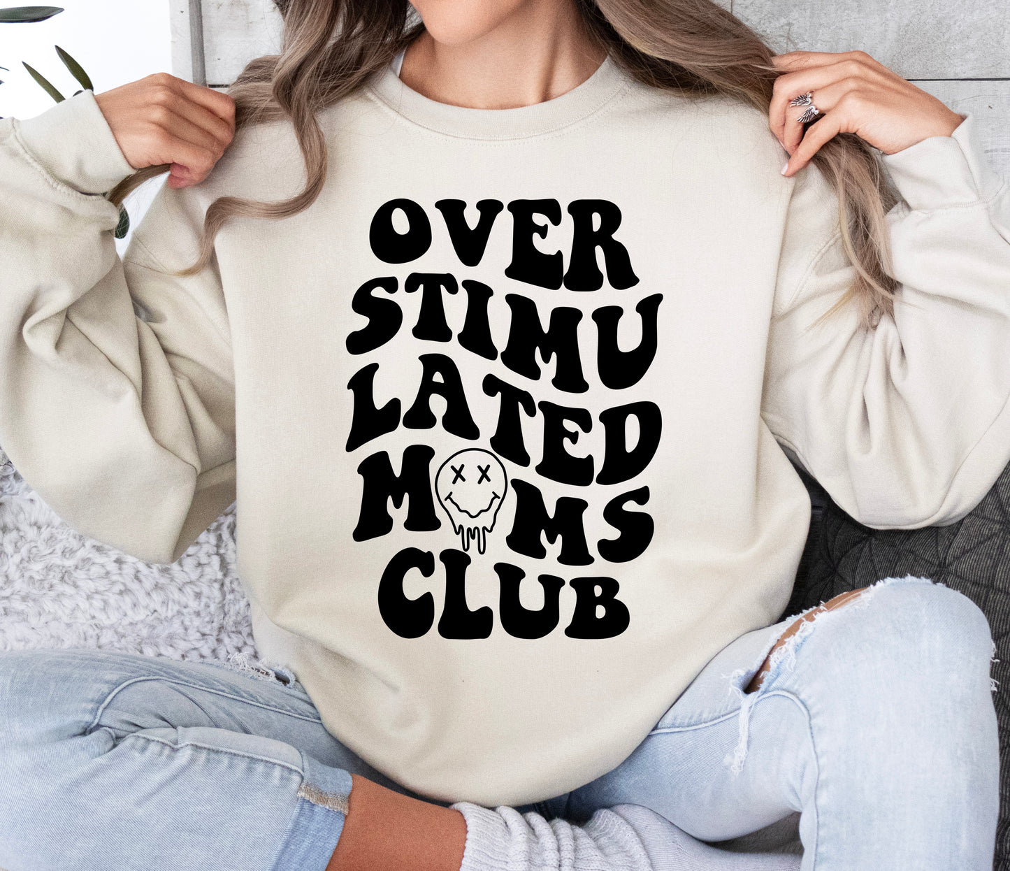 Overstimulated Mom's Club Sweatshirt | Mom Sweatshirt