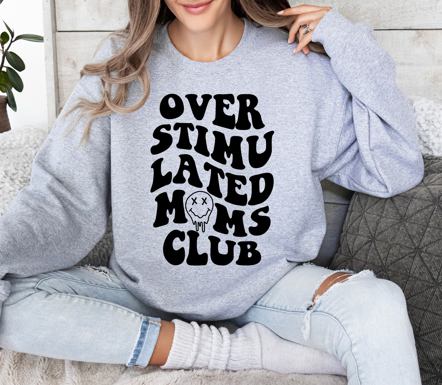 Overstimulated Mom's Club Sweatshirt | Mom Sweatshirt