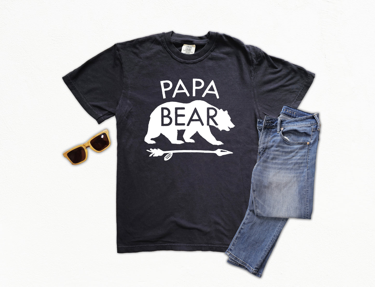 Papa Bear Shirt | Comfort Colors Vintage Style Grandpa Shirt