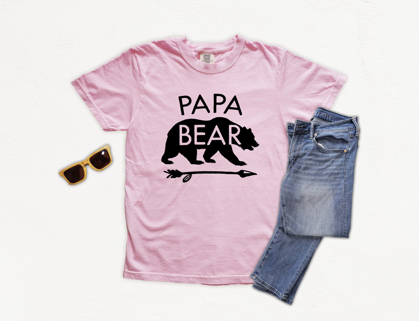 Papa Bear Shirt | Comfort Colors Vintage Style Grandpa Shirt