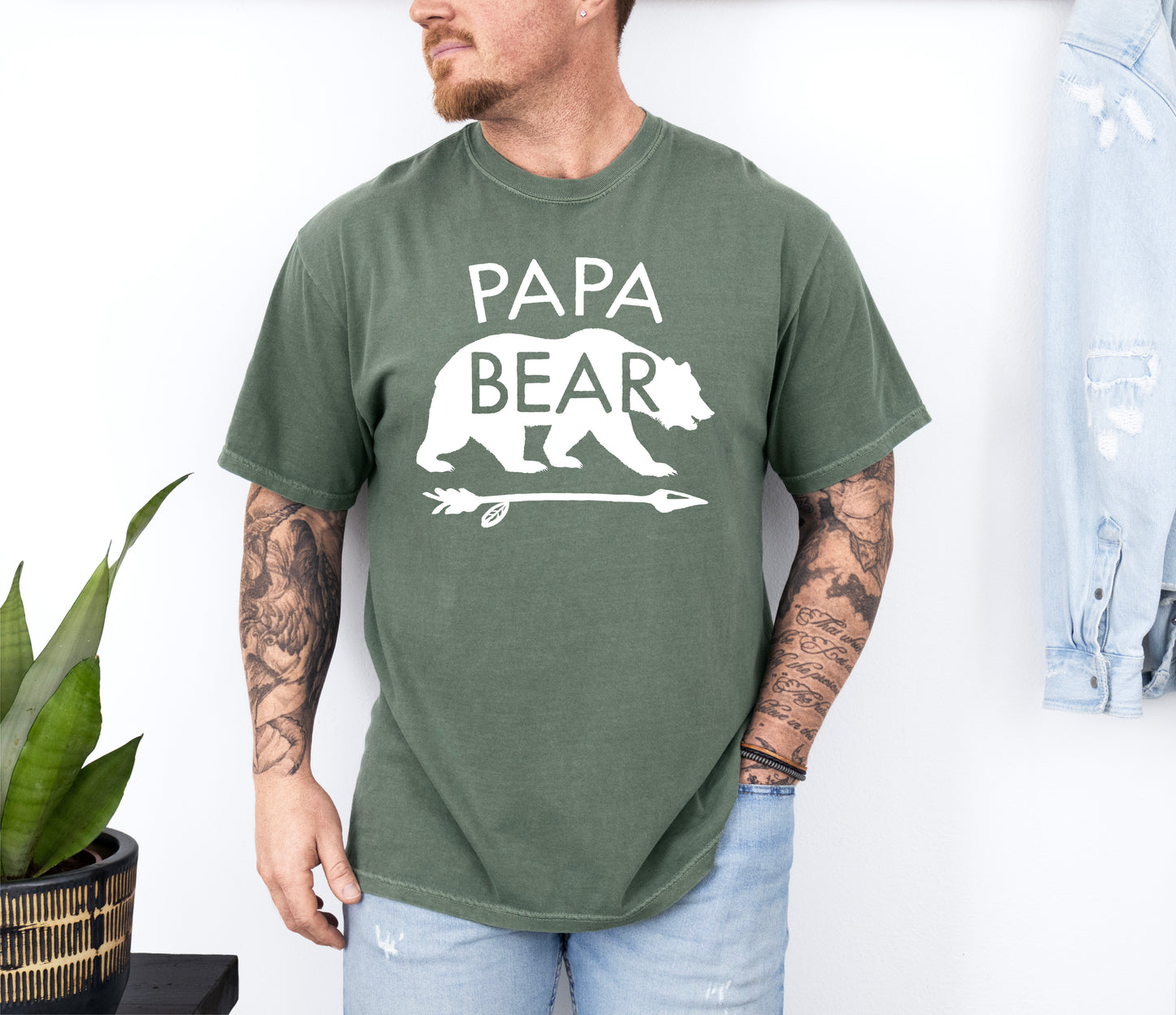 Papa Bear Shirt | Comfort Colors Vintage Style Grandpa Shirt