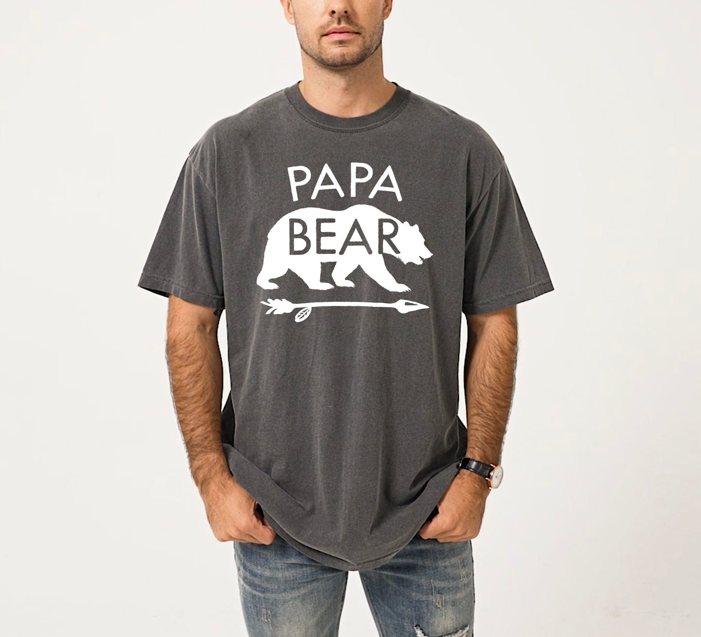 Papa Bear Shirt | Comfort Colors Vintage Style Grandpa Shirt