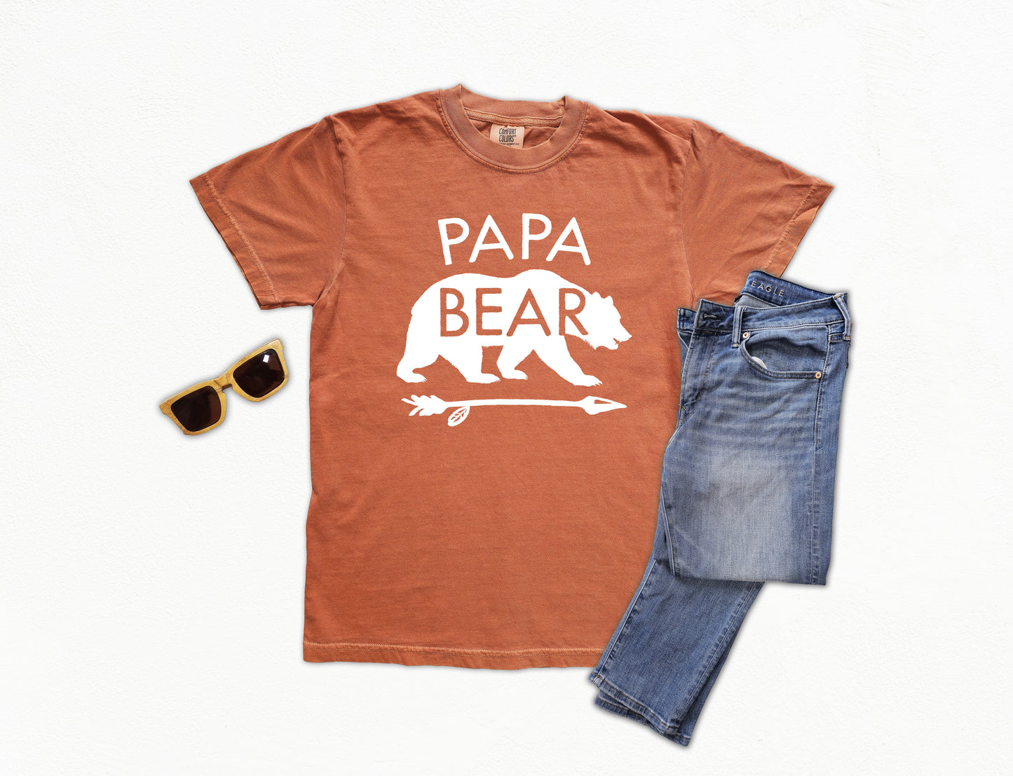 Papa Bear Shirt | Comfort Colors Vintage Style Grandpa Shirt