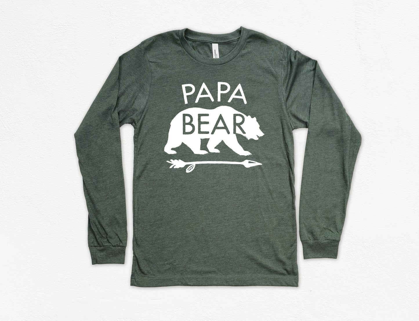Papa Bear Shirt Long Sleeve | Long Sleeve Grandpa Shirt