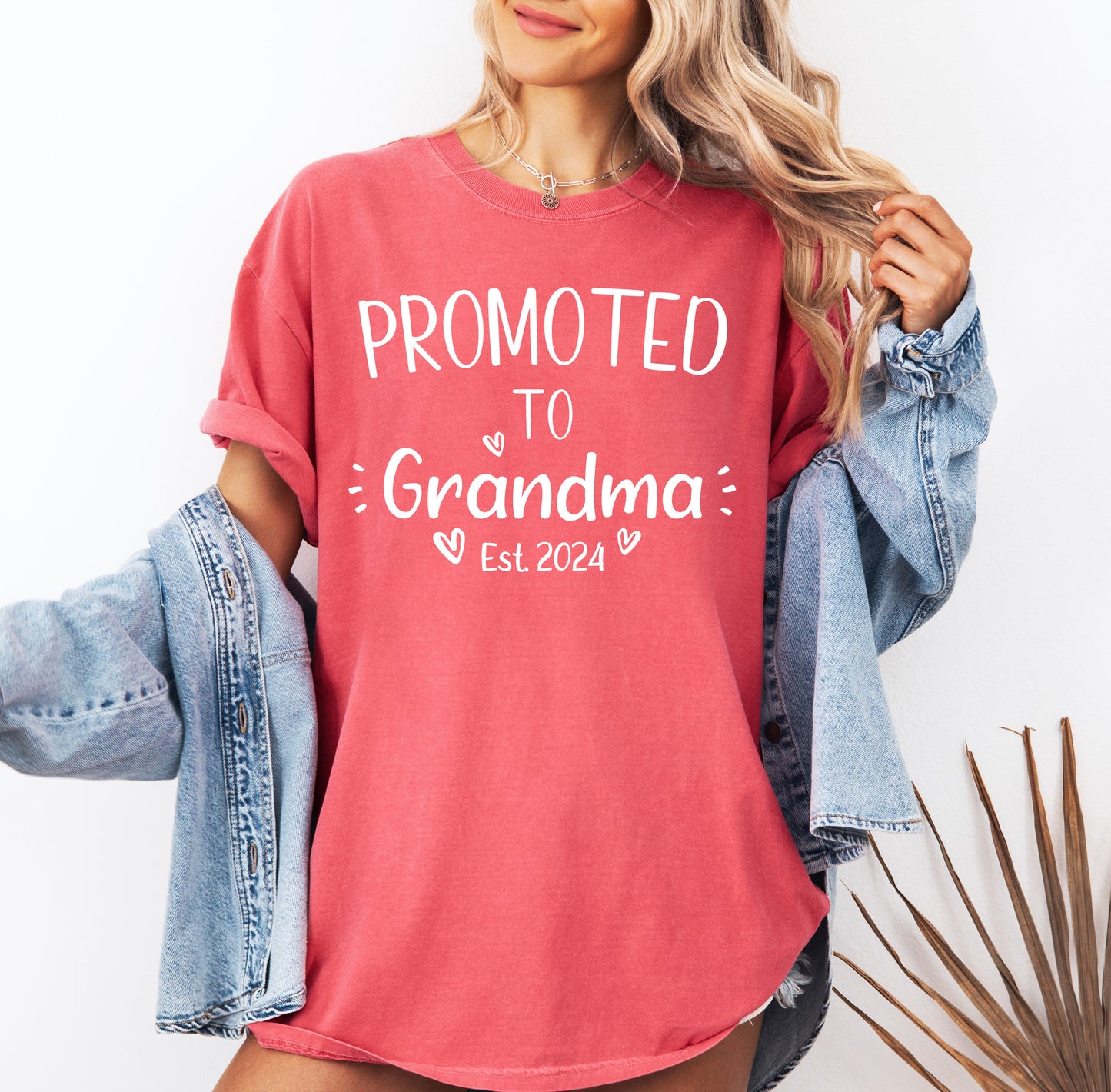 Custom Promoted to Grandma Shirt | Comfort Colors Vintage Style Grandma Shirt