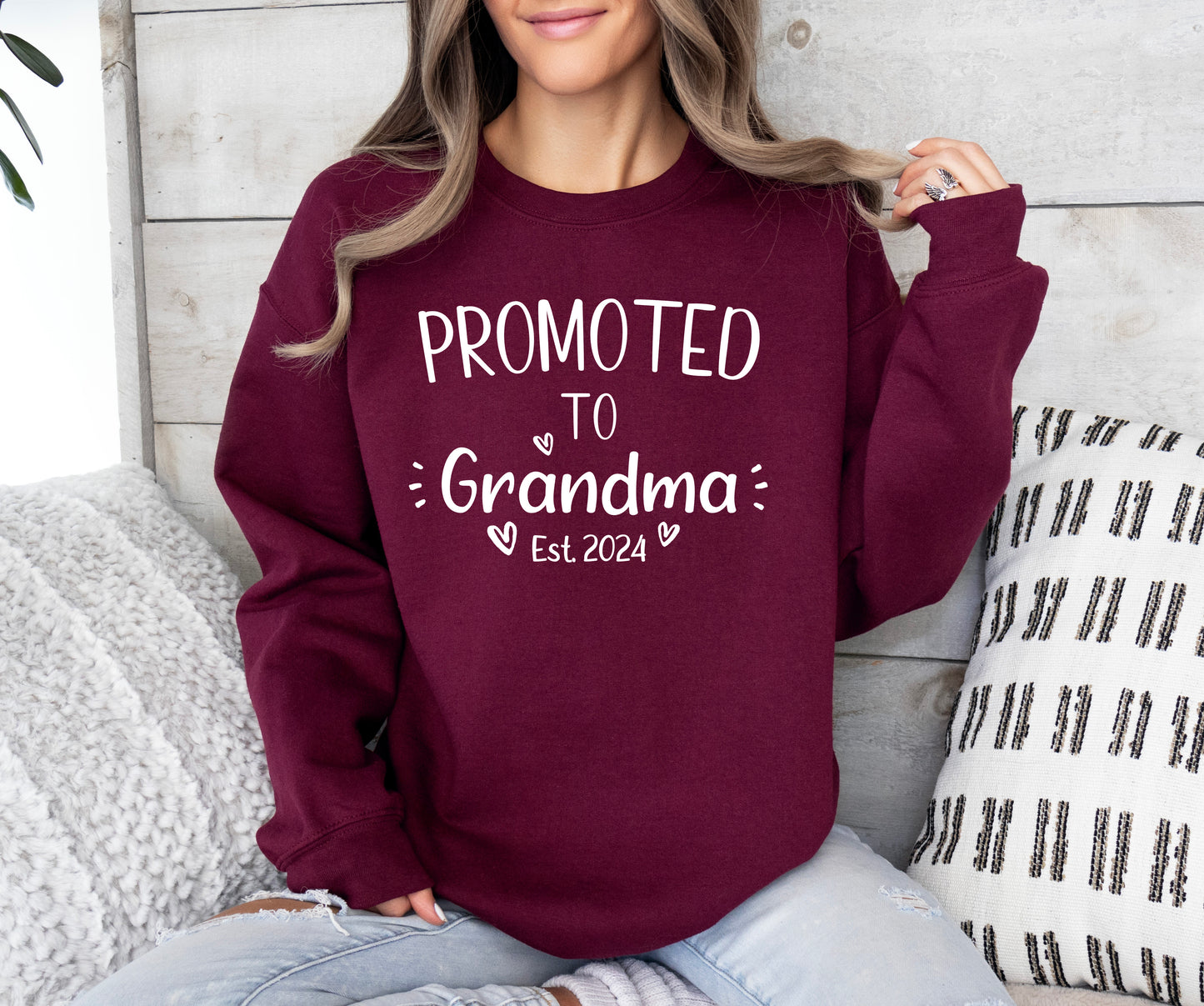 Custom Promoted to Grandma Sweatshirt
