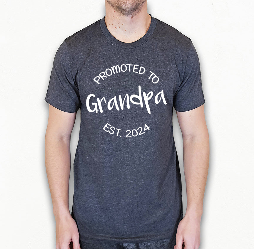 Customizable Promoted to Grandpa Shirt
